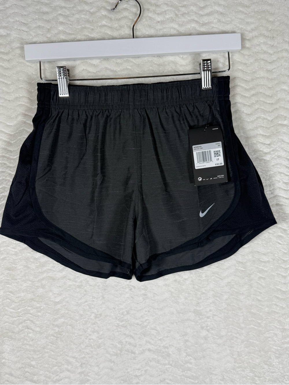 Nike Women's Black Athletic Running Shorts with Reflective Swoosh